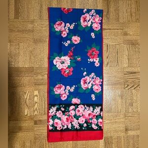 🌸 Vibrant Floral Scarf with Pink and Green (3 for $25)